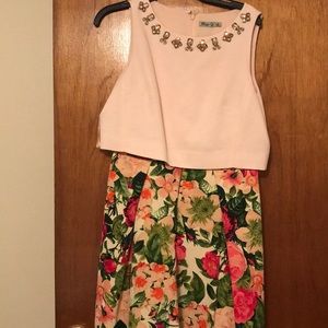 Floral crop top dress